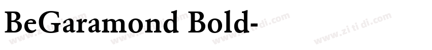 BeGaramond Bold字体转换